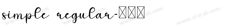 simple regular字体转换